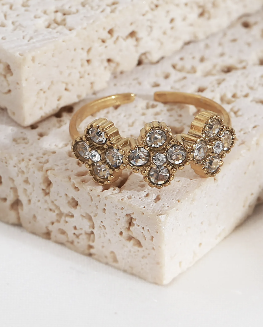 Bague Bari Doré / Transparent