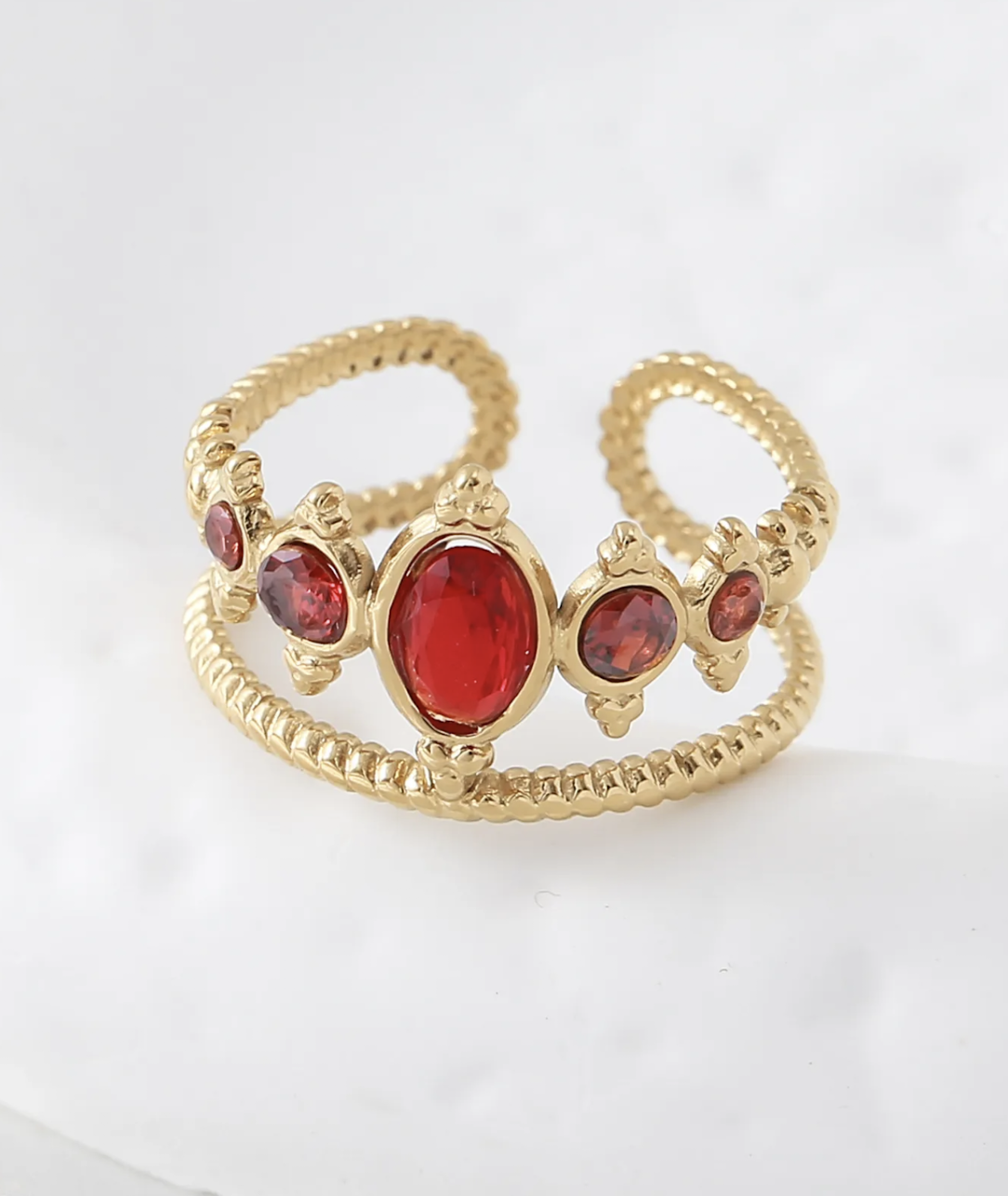 Bague Cortona Rouge