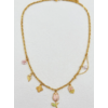 Collier Flora : Breloques florales, tulipe centrale et boucle de chaîne latérale