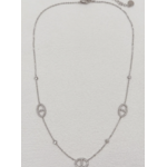 Collier Milano : Trois motifs ovales ajourés traversés d’une barrette et détails brillants