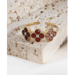 Bague Bari Doré / Rouge