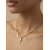 Collier Flora : Breloques florales, tulipe centrale et boucle de chaîne latérale