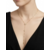 Collier cravate Stella : Forme cravate, deux motifs étoilés brillants et barre fine terminale