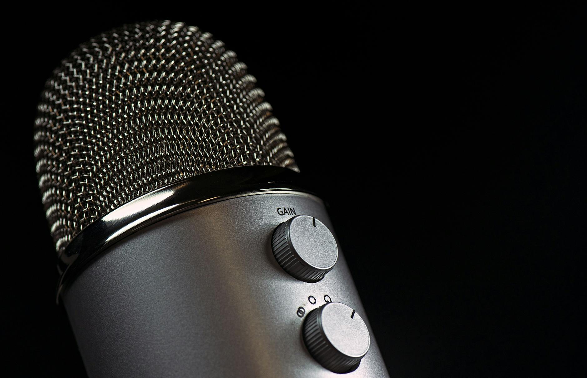 grey condencer microphone
