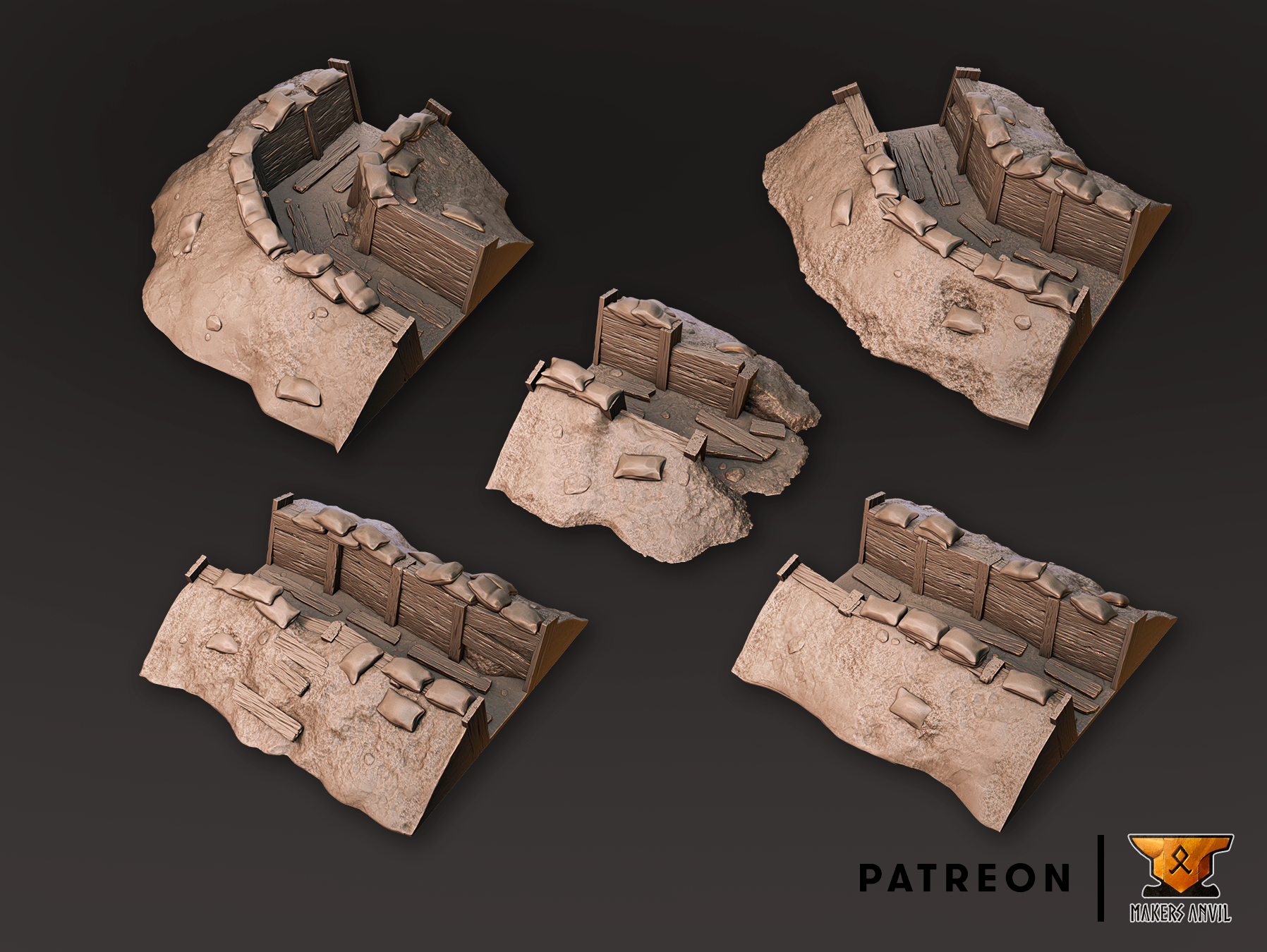 Makers Anvil - WWII Battlefield - Panoramic - Trenches