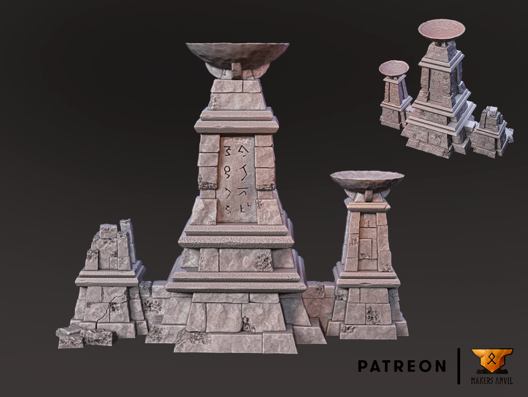 Makers Anvil - Ancient Ruins - Render