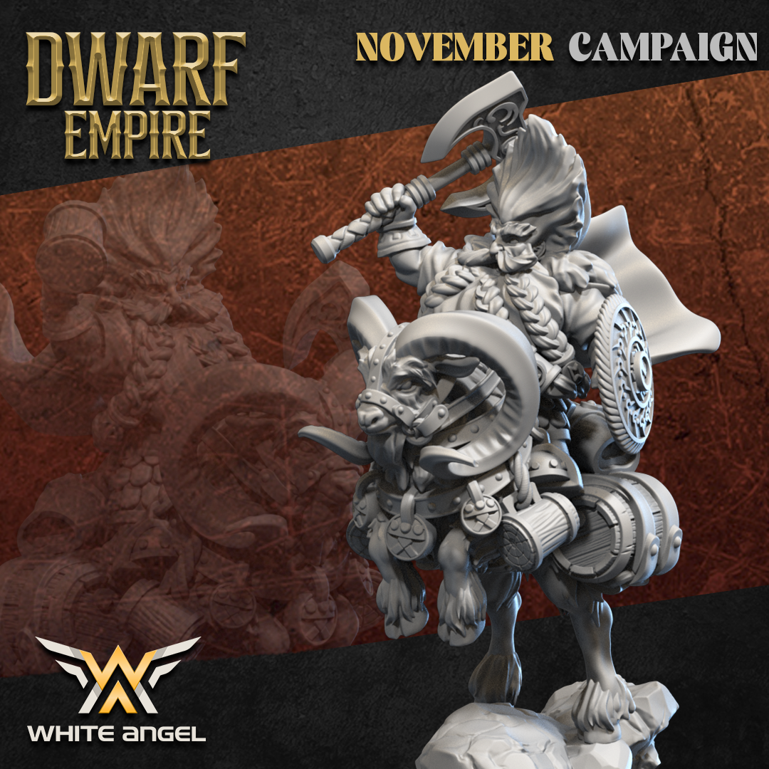 DWARF EMPIRE - DWARF GOAT COMMANDER 1