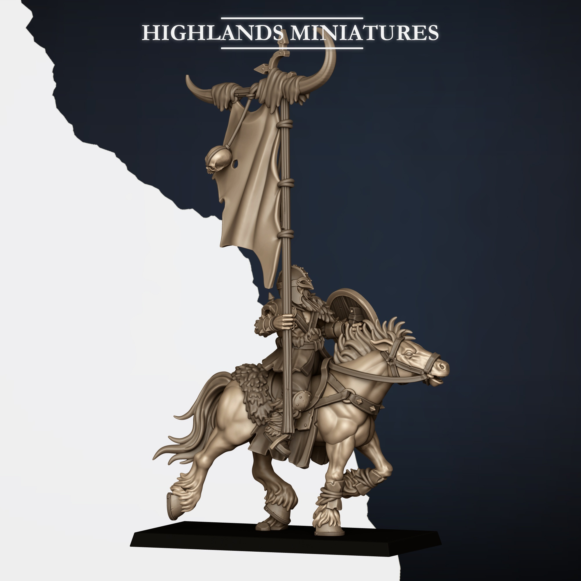 MOUNTED NORSE RAIDER BANNERMAN