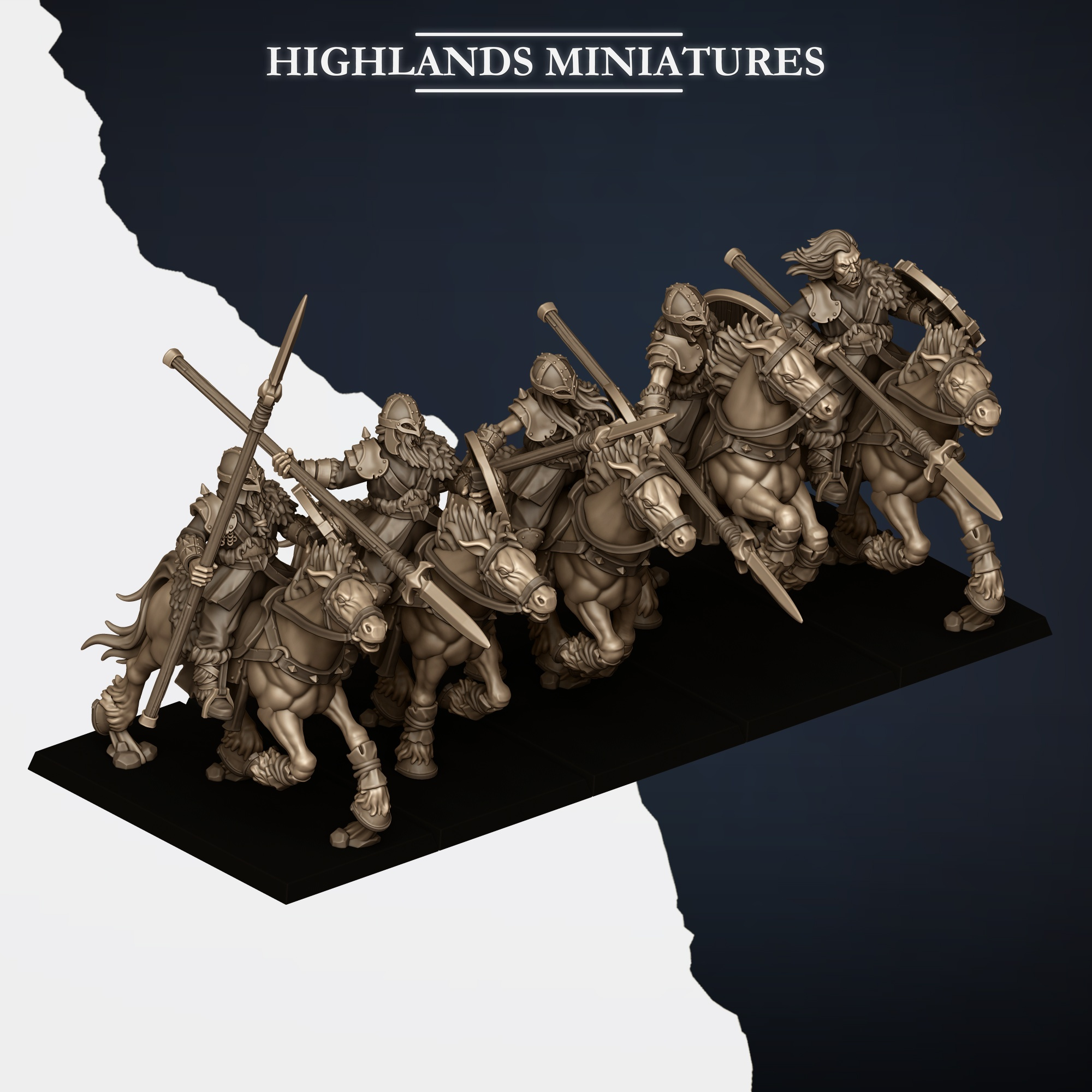 MOUNTED NORSE RAIDER WITH SPEARS 1