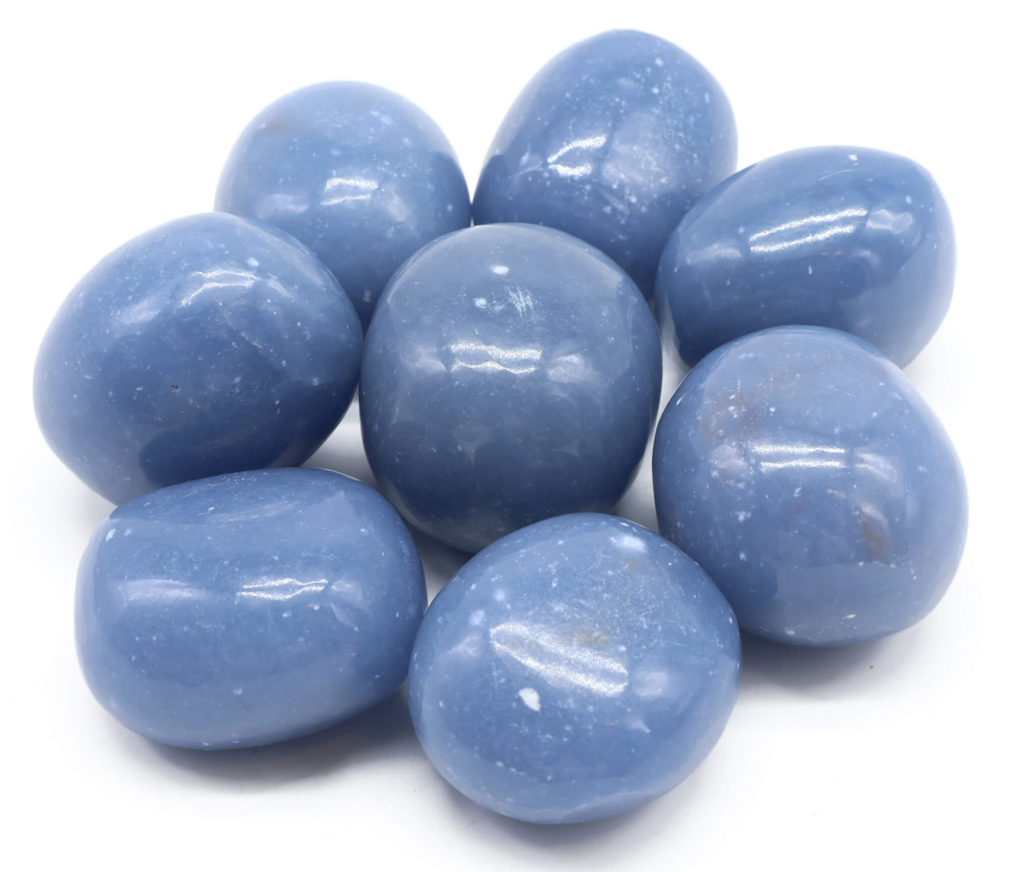 angélite-pierre-roulée-origine-pérou-qualité-A-AA-energies-chakras-lithotherapie-teora-connexion-intuition-protection-conscience