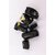 Image haute résolution de pierres minérales de tourmaline noire brute sur fond blanc