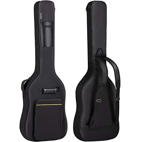 CAHAYA Bass Guitar Bag Gig Bag 0.3in Padding Black Padded Backpack Soft Electric Bass Case CY0222