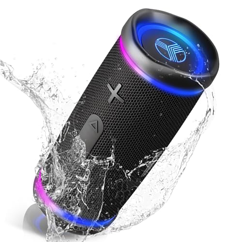 TREBLAB HD77 - Portable Bluetooth Speaker - Powerful 360° Sound, 30W Audio with Impactful Bass, 20H Battery, IPX7 Waterproof, Shockproof, TWS Stereo, Speaker Bluetooth Wireless for Outdoor Beach Pool