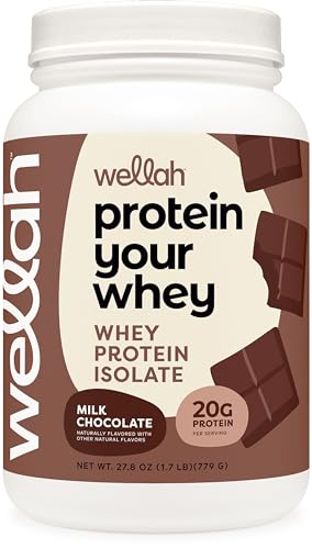Wellah Protein Your Whey (30 Servings, Milk Chocolate Flavor) - Whey Protein Isolate Protein