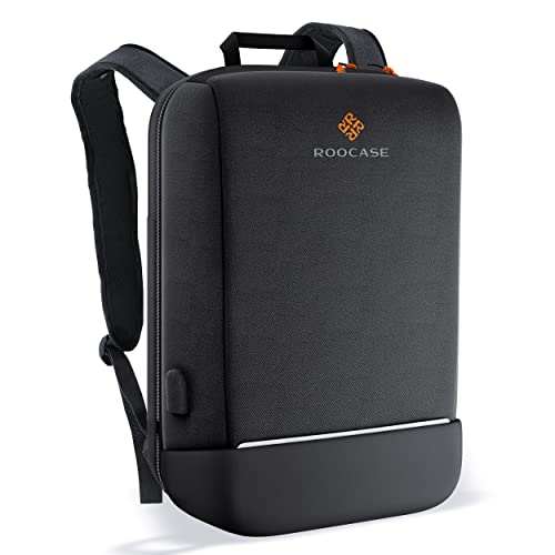 rooCASE Balboa Laptop Backpack - Business Travel Work Backpack for Men & Women - Fits 15.6 inch Laptop and Tablet - USB Charging Port/Water Repellent Fabric/Daily Backpack