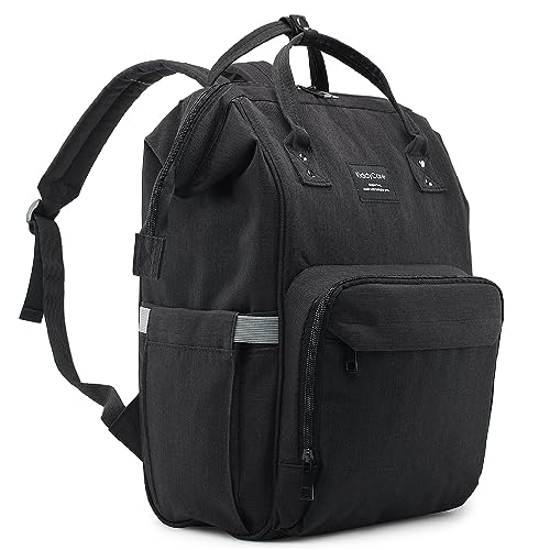 KiddyCare Diaper Bag Backpack | Baby Diaper Bags with Changing Station for Mom | Travel Backpack Waterproof Tote Bag for Maternity Baby Bags with Multiple Uses Large, Fashionable, Unisex | Black