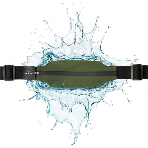 Slim Running Belt [Fits ALL Phones], Gifts for Runners Men and Women, Fanny Pack, Running Belt, Money Belt, Running Gear, Waist Bag Workout Gear, Fishing Belt, iPhone Running Phone Holder Waist Pack