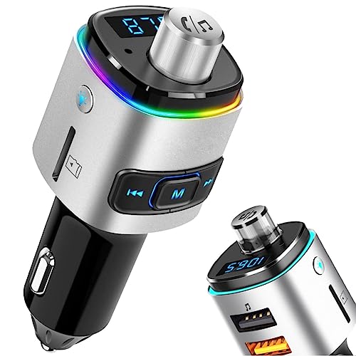 MMOBIEL Bluetooth Car Adapter FM Transmitter – Bluetooth FM Transmitter for Car – Cigarette Lighter Bluetooth Car – Car Bluetooth Kit with QC 3.0 USB-A Charger – for Hands-Free Calling and Music