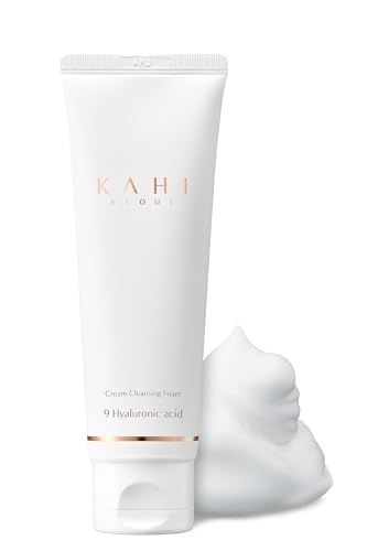 KAHI Cream Foaming Cleanser Face Wash | Hydrating Cream to Foam Cleanser for Oily Skin & Combination Face Care | Gentle Face Cleanser w/Collagen K Beauty Foaming Face Wash 2.70 fl oz