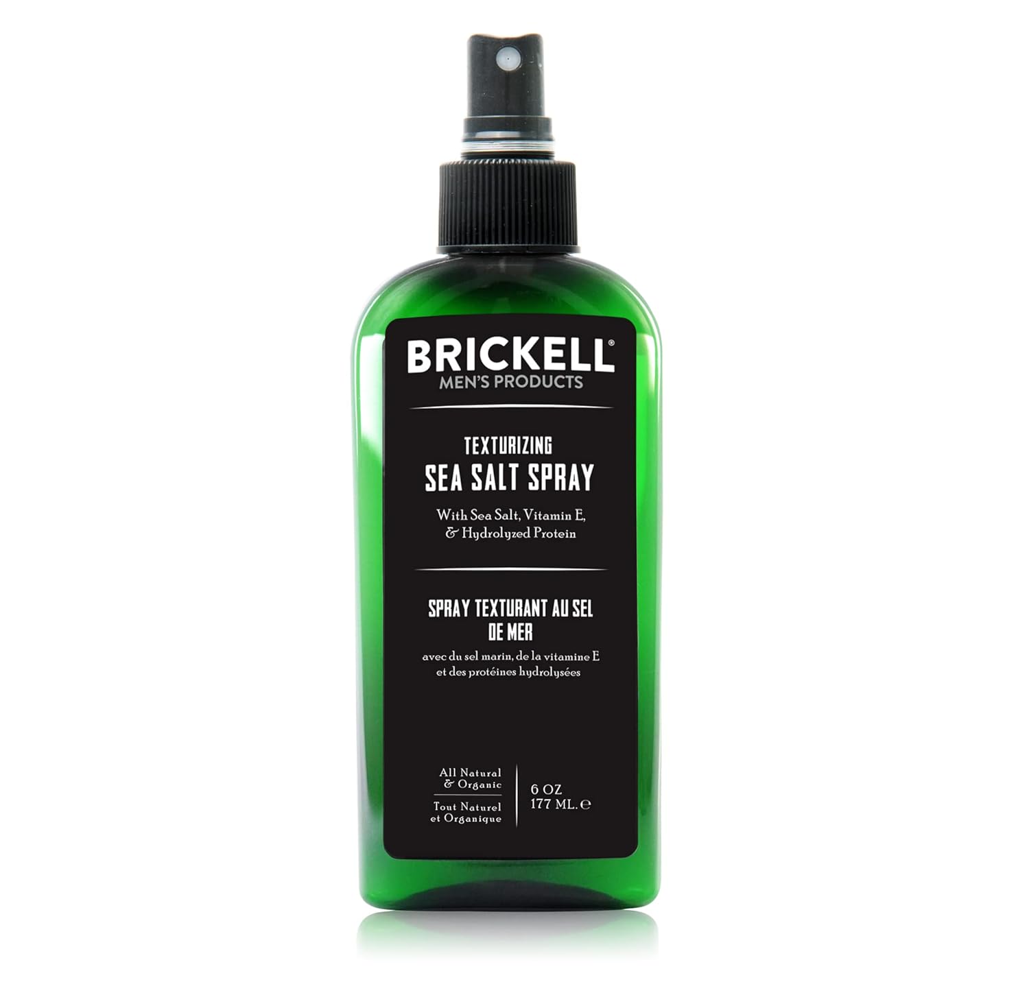 Brickell Men\'s Texturizing Sea Salt Spray for Men, Natural & Organic, Alcohol-Free, Lifts and Texturizes Hair for a Beach or Surfer Hair Style, 6 Ounce 6 Fl Oz (Pack of 1)