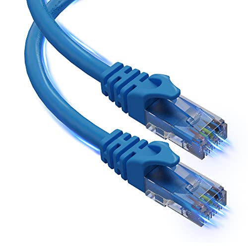 Cat 6 Ethernet Cable 75 ft, 10Gbps High Speed Ethernet Cable, Internet Cable Outdoor&Indoor, Rj45 Cat6 Cable Long Ethernet Cable for Computer, Router, Modem, PS4/5, Xbox, Gaming- Blue