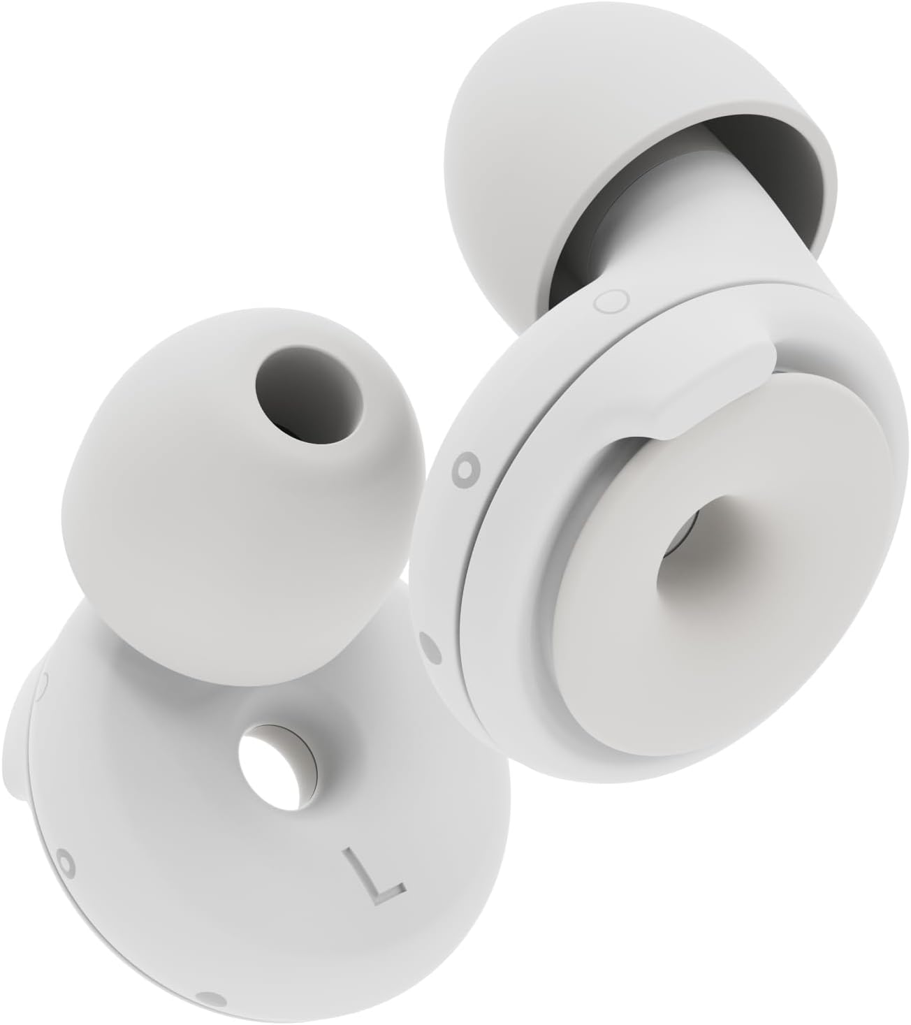 Loop Switch Earplugs – Multi-Mode Noise-Reducing Earplugs | Adjustable Passive Hearing Protection for Focus, Travel, Concerts, Socializing, Sports Events & Noise Sensitivity | Reusable Ear Protection White
