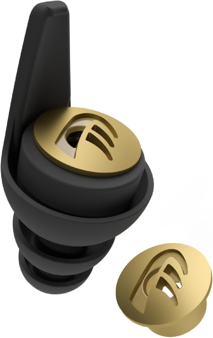 Dynamic ear filter -25 dB Earplugs for Sleep - Patented Filter Technology, Comfortable Sleeping Ear Plugs, Loud Music, Power Tools, Noise Reduction Earplugs, Hearing Protection, 4 Earplug Sizes