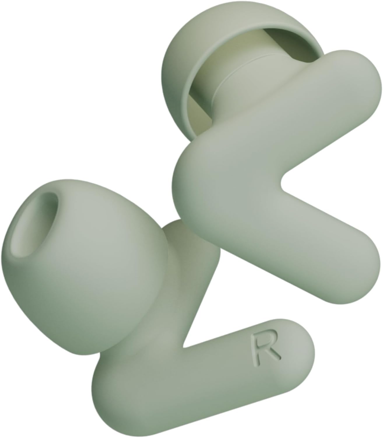Soft Oval Ear Plugs - 4 Sizes, Up to 25dB Noise Reduction (Green)