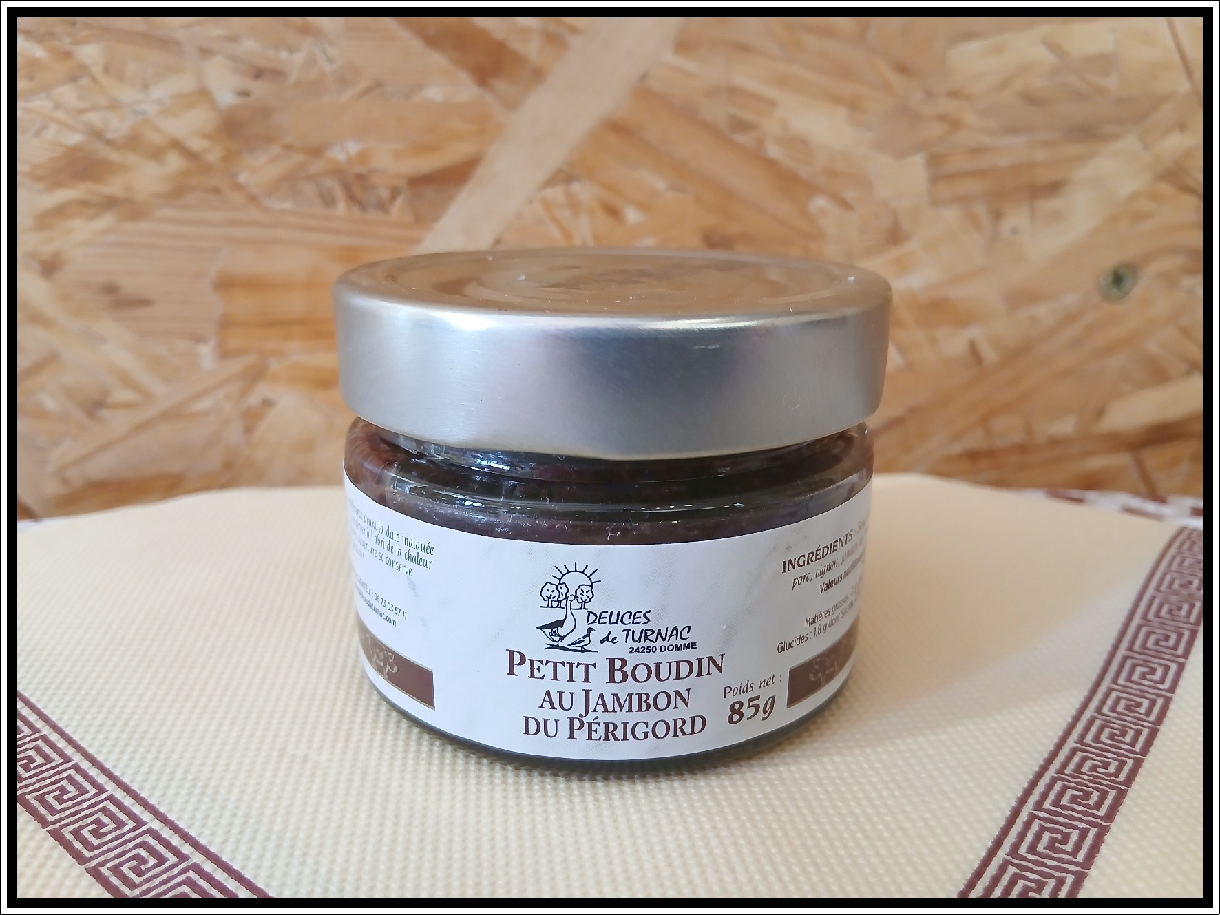 Tartinables : Petit Boudin au Jambon du Périgord