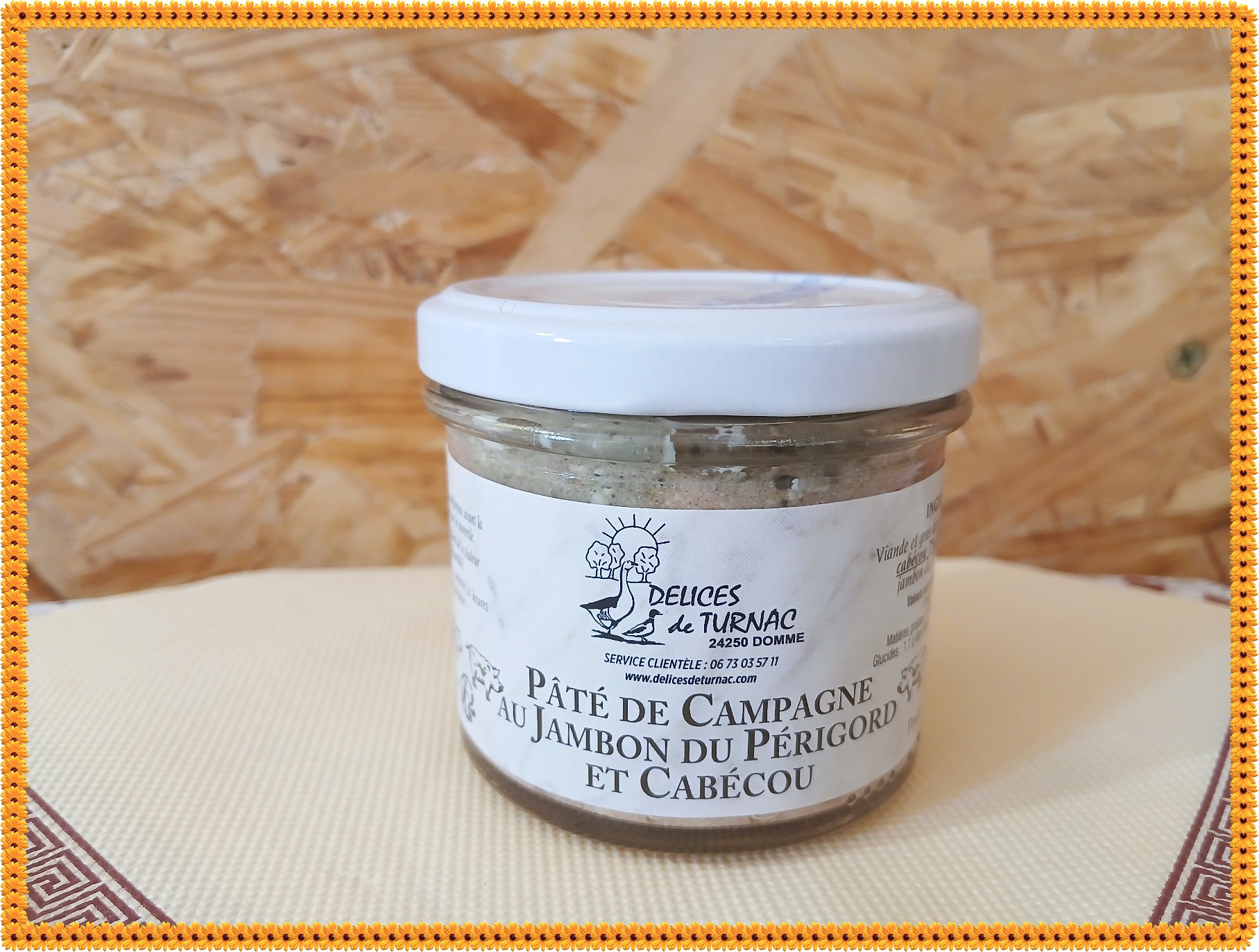 Tartinables : Pâté de Campagne au Jambon du Périgord et Cabécou