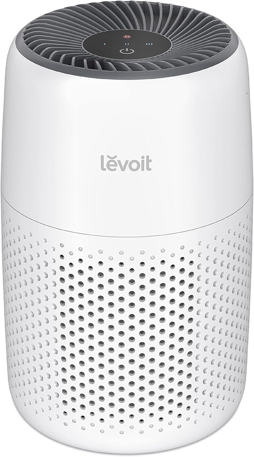 LEVOIT Air Purifiers for Bedroom Home, HEPA Freshener Filter Small Room Cleaner with Fragrance Sponge for Smoke, Allergies, Pet Dander, Odor, Dust Remover, Office, Desktop, Table Top, Core Mini, White CoreMini