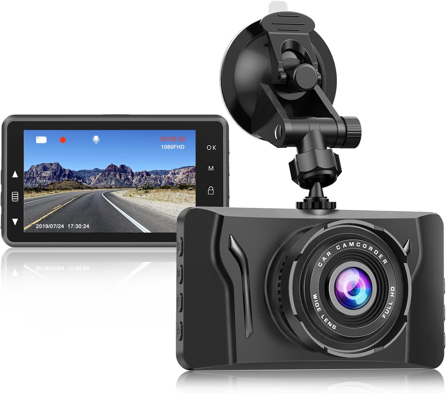 Dash Cam for Cars 1080P FHD Car Dash Camera CHORTAU 2024 New Version Car Camera Recorder 3.2Inch Screen Dashboard Camera with 170°Wide Angle, Super Night Version, WDR, Loop Recording, Parking Monitor
