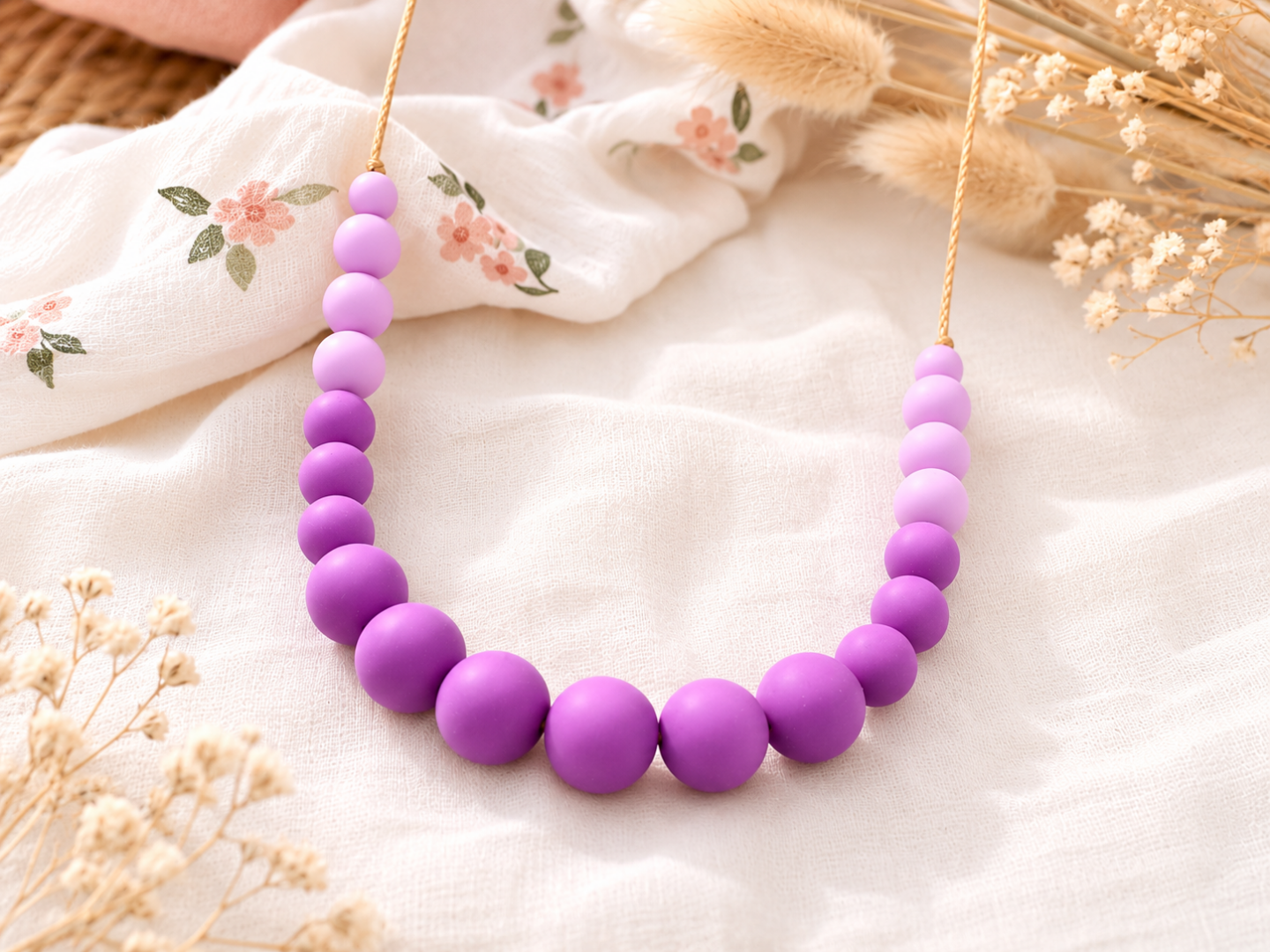 Collier femme silicone orchidée