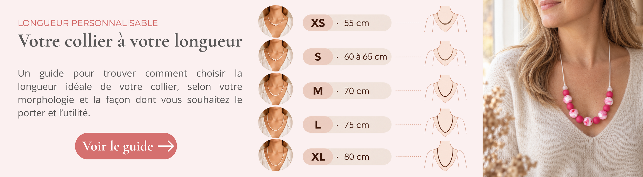 choisir la longueur de son collier