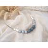 Collier femme silicone collier d'allaitement  Vague Gris