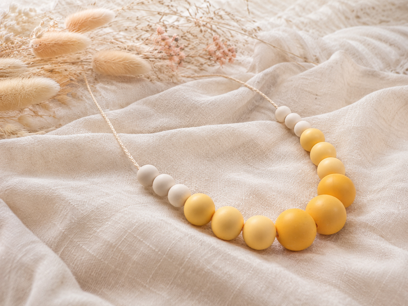 Collier femme silicone collier d'allaitement  Vague Melon