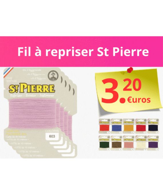 Assortiment de 6 pelotes de fil à repriser 100% coton (standard), sl, 0576