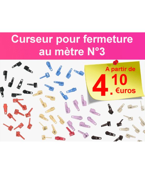 Curseur Fermeture Spiral N°3