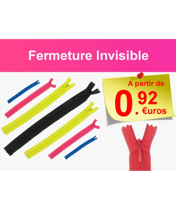 Fermeture invisible 22 cm