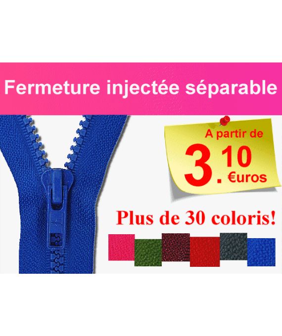Fermeture séparable injectée N°5