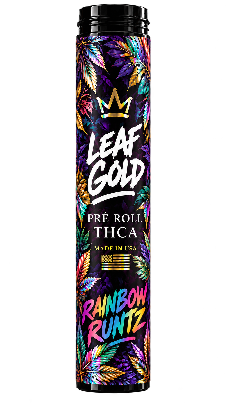 leaf-gold-pre-roll-thca-rainbow-runtz-holographique-detoure