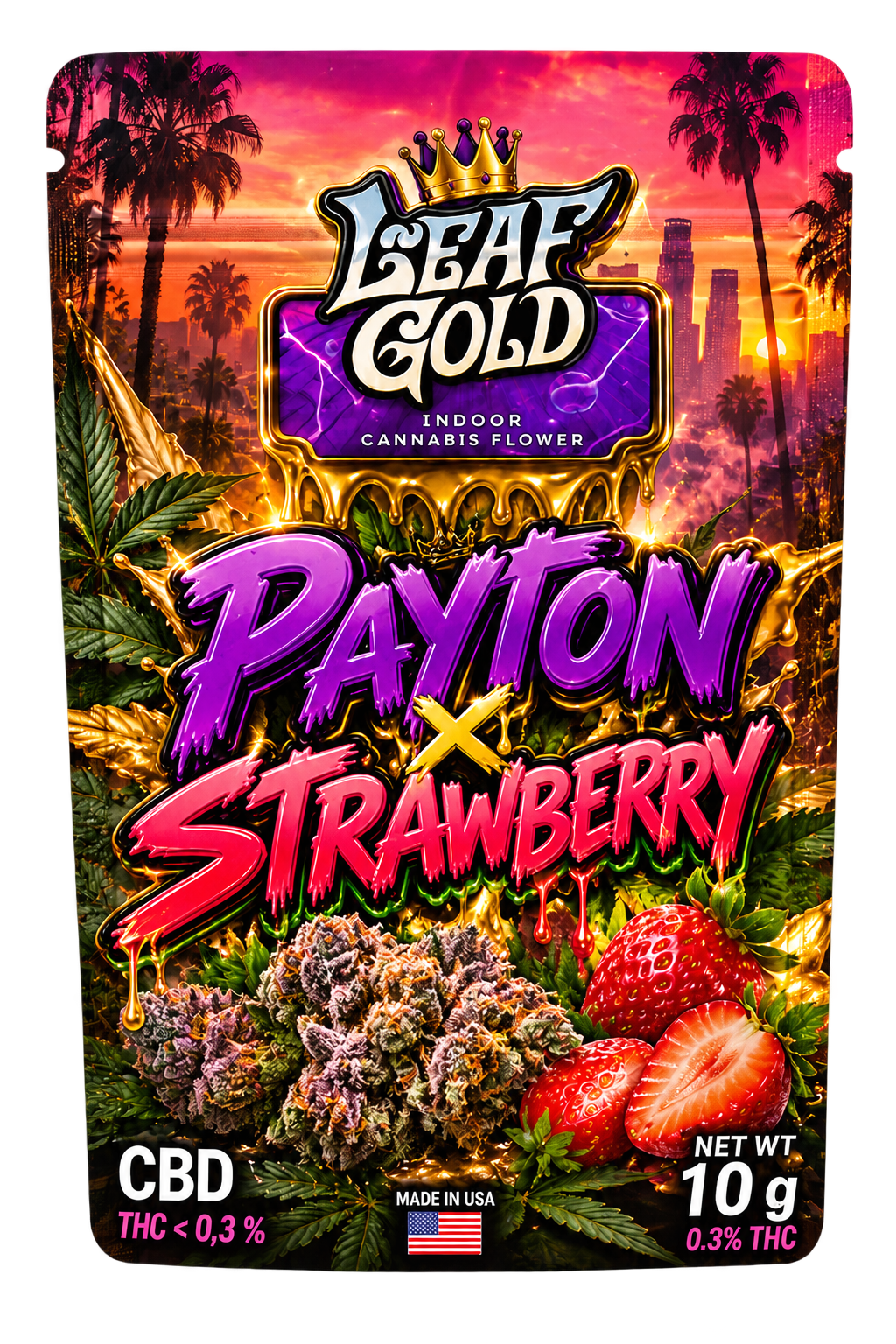 Payton × Strawberry CBD Leaf Gold
