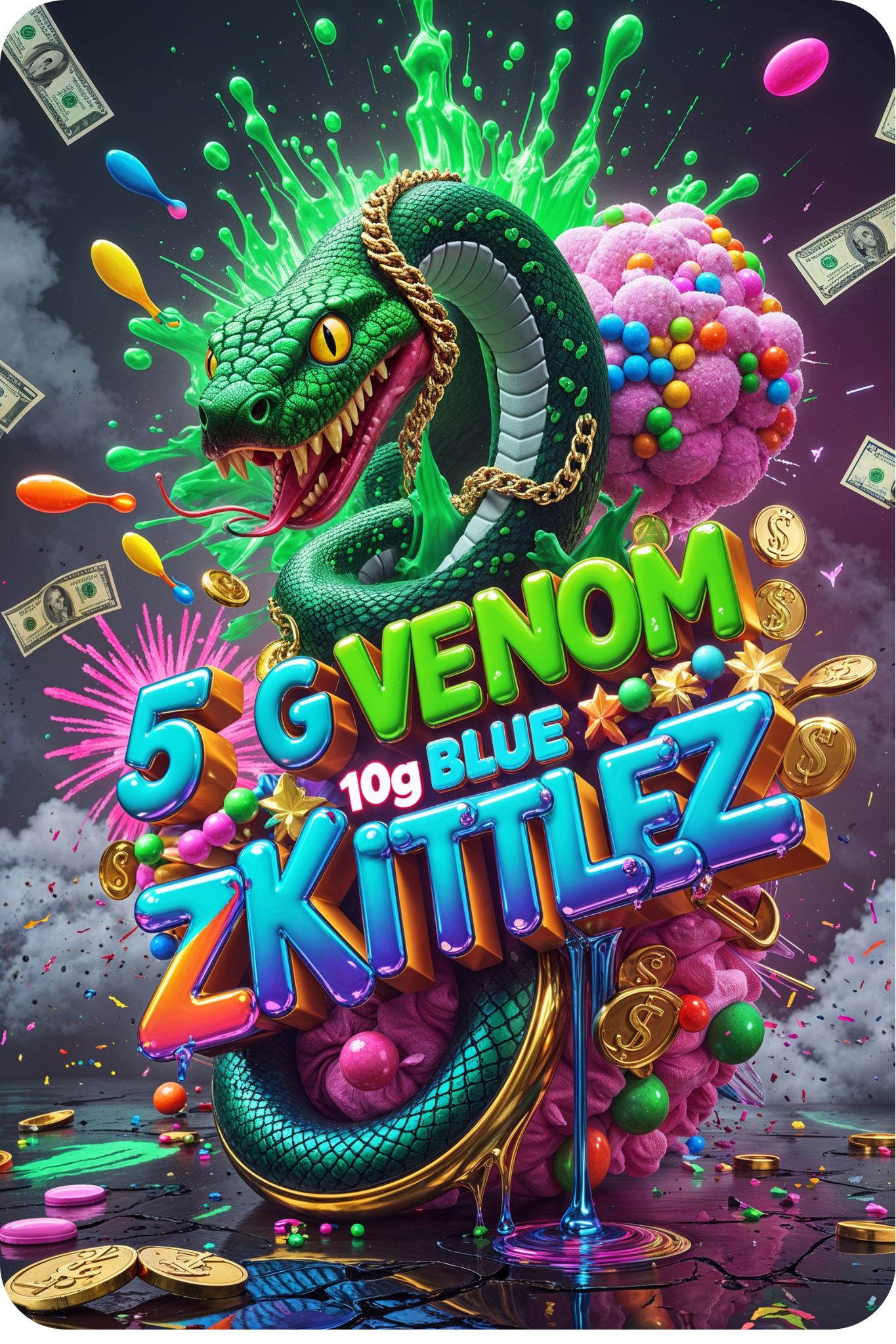 Combo Venom x Blue Zkittlez – Fleurs tops &amp; Hash THCA Premium  Leaf Gold