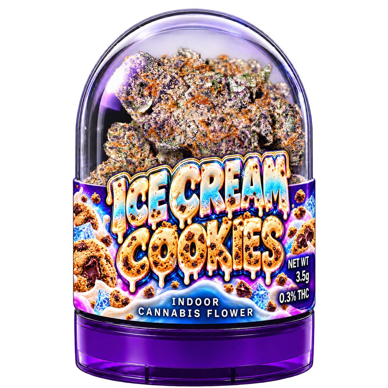 Pot Leaf Gold Ice Cream Cookies