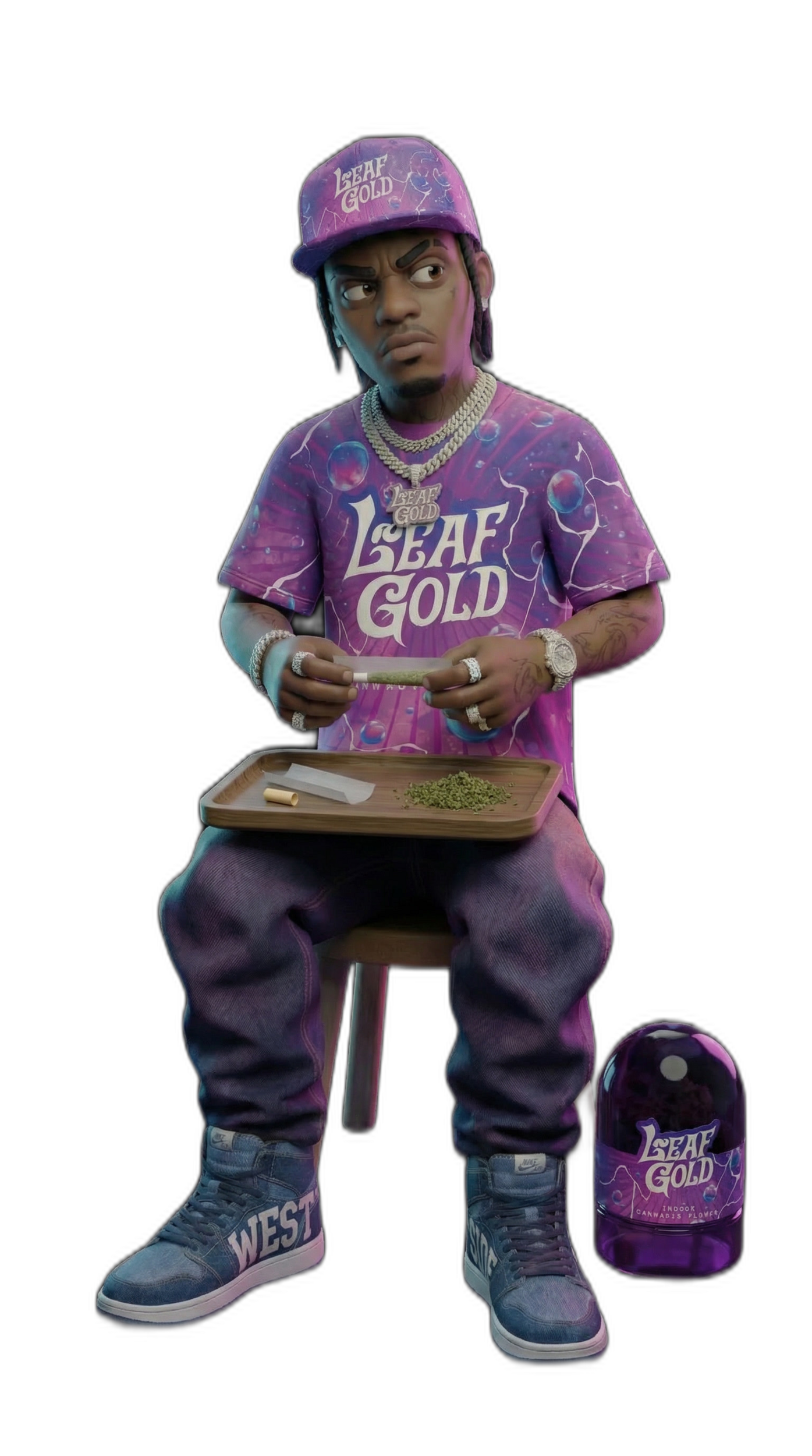Leaf Gold Character Right