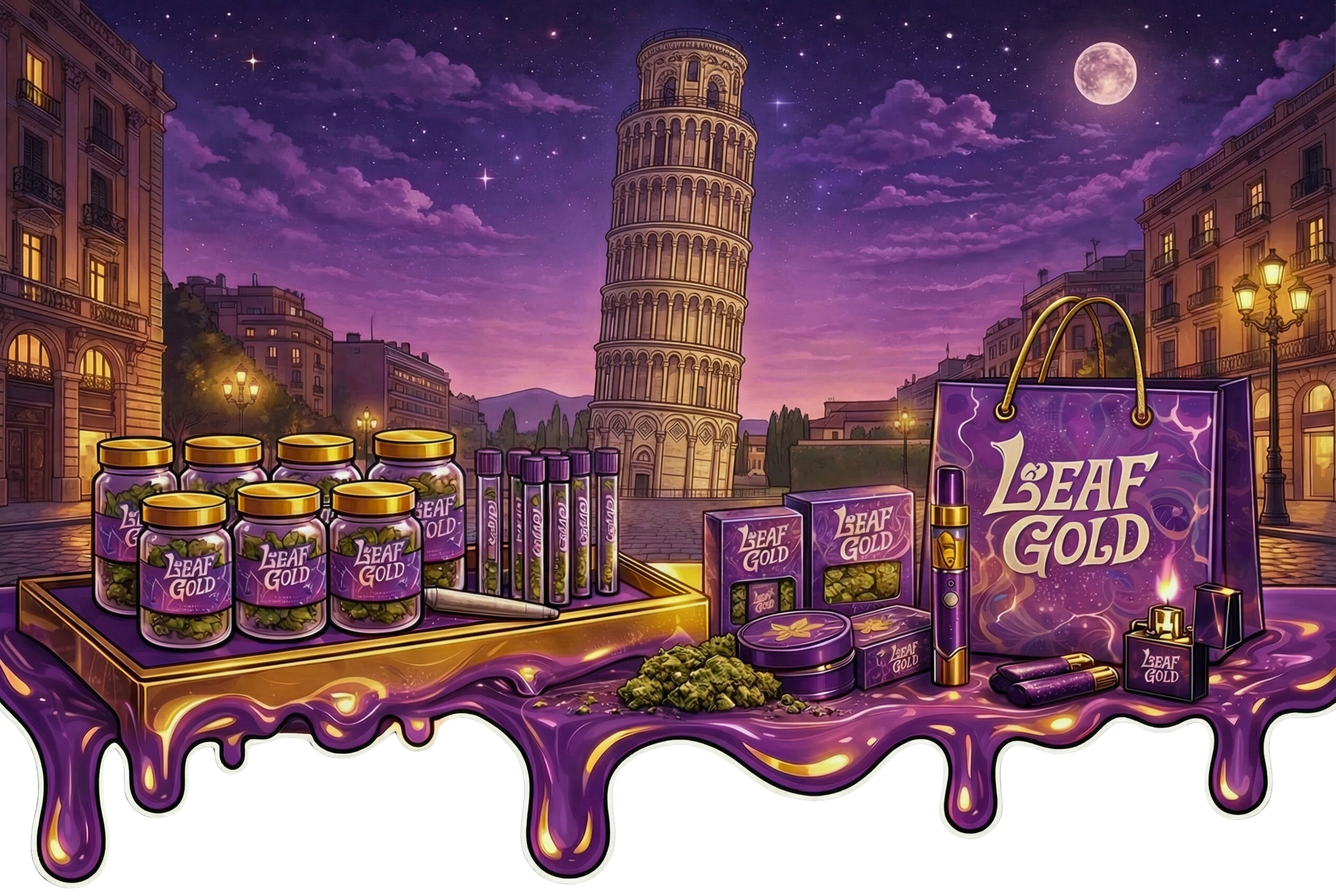 Leaf Gold Banner - THCA Italia