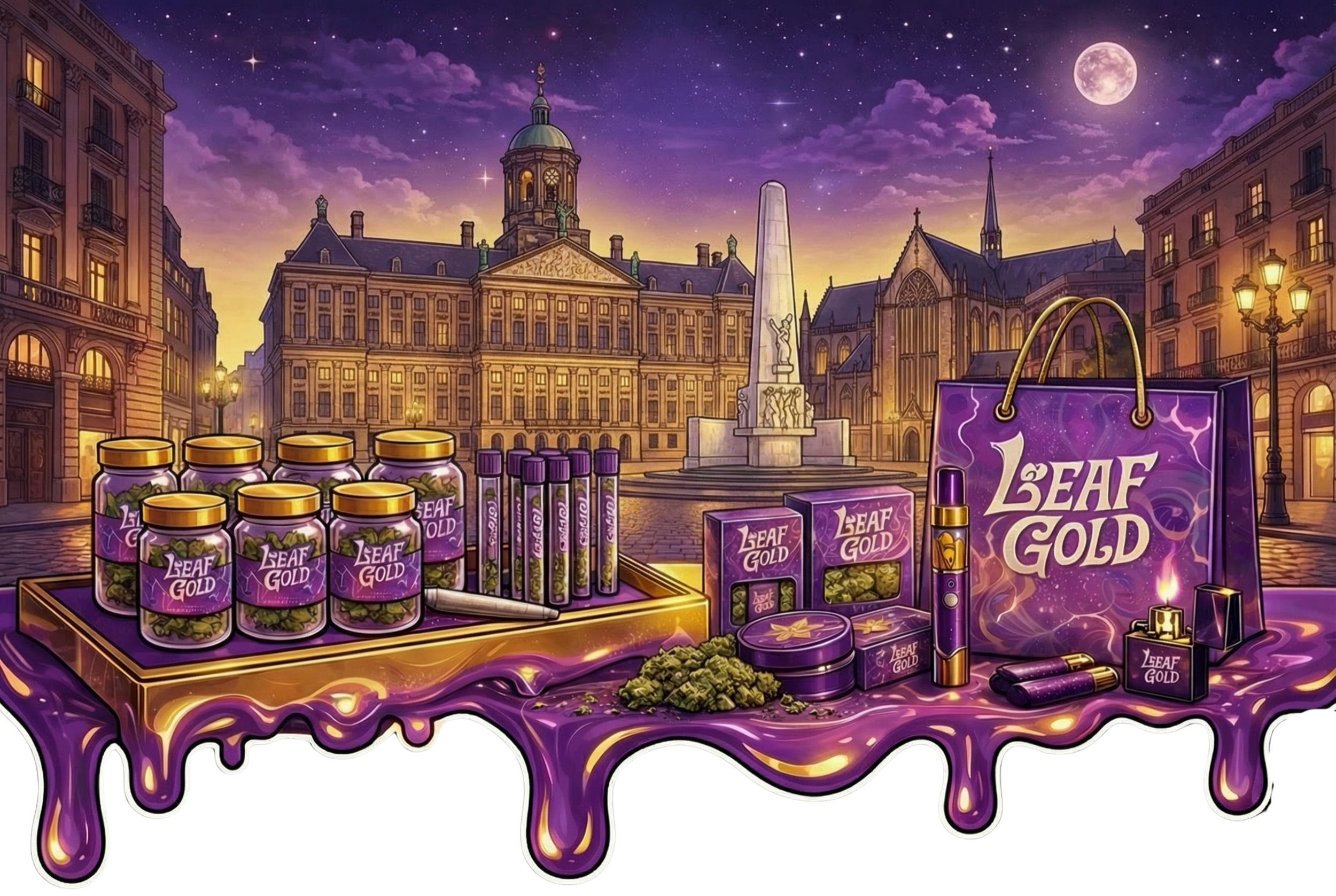 Leaf Gold Banner - THCA Nederland