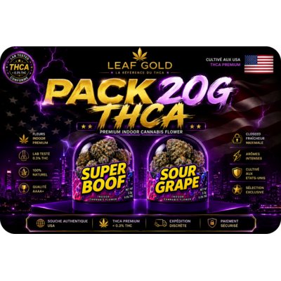 PACK 20G THCA – SUPER BOOF  SOUR GRAPE