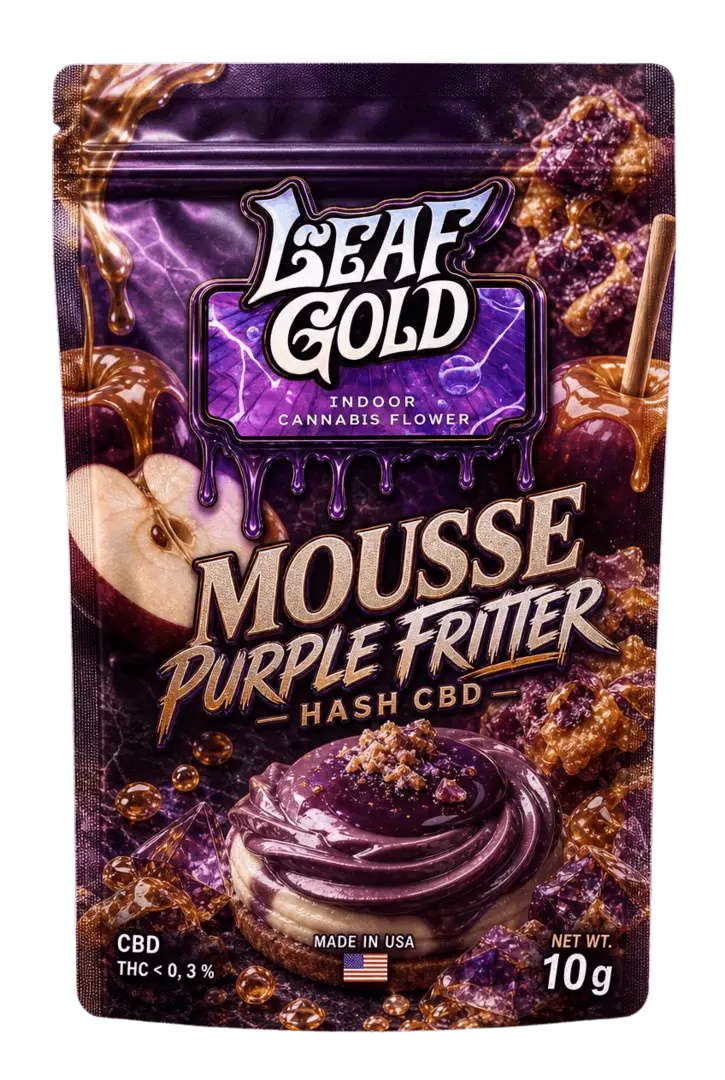 Hash CBD La Mousse Purple Fritter USA - Leaf Gold