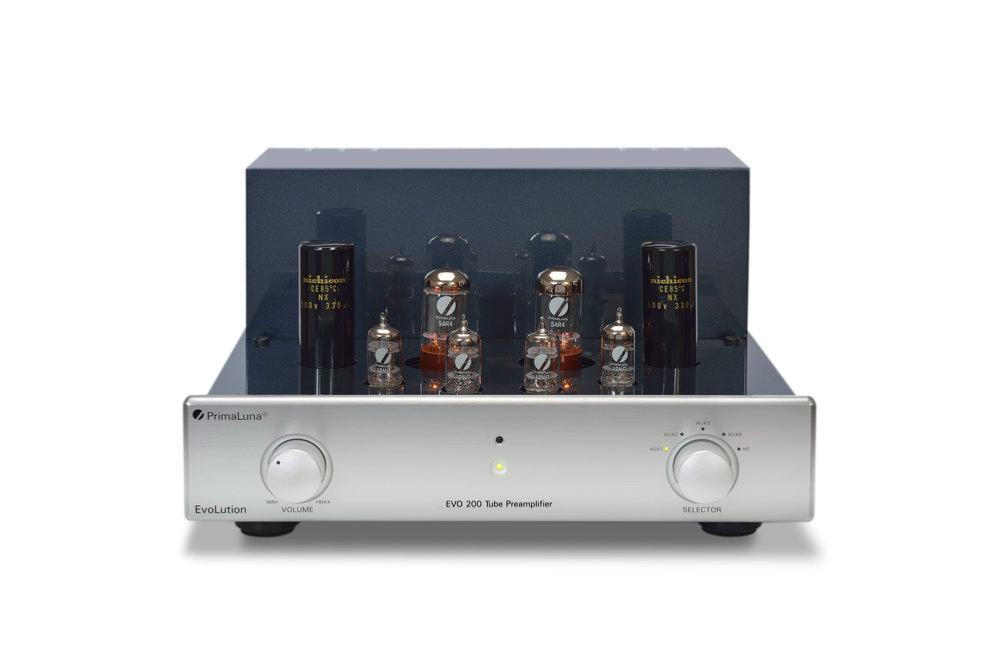 082b-PrimaLunaEvo200TubePreamplifier-silver-front-withoutcage-whitebackgroun